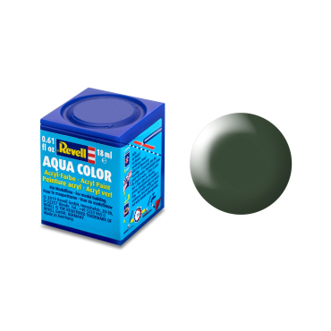 TINTA ACRÍLICA AQUA COLOR SOLÚVEL EM ÁGUA VERDE ESCURO SEDA 18ML 363 REVELL REV 36363